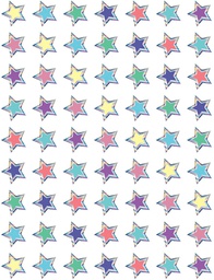 [TCR8706] Iridescent Colorful Stars Mini Stickers (378stickers) (0.5''-1.2cm)