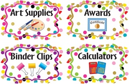 [TCRX8751] Confetti Supply Labels non adhesive (44 labels)