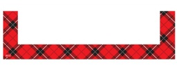 [TCRX20732] Red Plaid Magnetic Pockets - Small (13.9cm pocket x 17.7cm)   (8 set)
