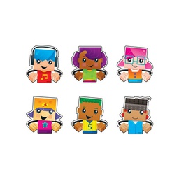 [TX10850] BlockStars! Clips Mini Accent Variety pk 6 kids/ 6 of each (2.7''=7cm) (36 pcs precut shapes)