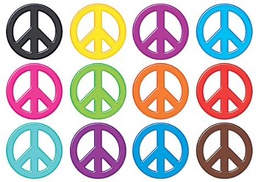 [TX10856] Peace Signs (Solids) Mini Accents Variety pack (12/ designs (2.7'' (7cm) (36 pcs)
