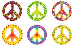 [TX10983] Peace Signs (Patterns) Accents Variety Pack 6 designs (6''=15cm) (36 pcs)