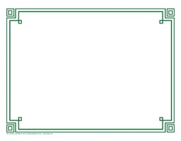 [VAX908] Four Square Green - Border Paper (21.5cmx 28cm)(50pk)