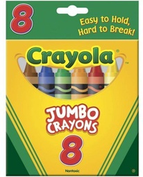 [BIN520389] CRAYONS JUMBO (8CT) PEGGABLE TUCK BOX