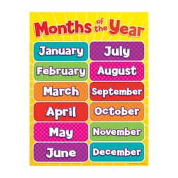 [9780545196383] MONTHS OF THE YEAR CHART GR PK-5 17''x22''(43cmx55cm)