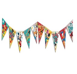 [EUX849040] Mickey Graduation Pennant Banner (10pcs)(7.5''x8.5'')(19cmx21.5cm) double-sided flags (10'-3m)
