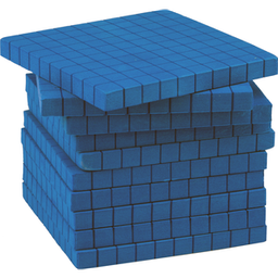 [TCR20713] Foam Base Ten: Hundreds Flats (10blue flats. All based on 0.375''-1cm units)