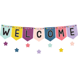 [TCR9022] Oh Happy Day Pennants Welcome! Bulletin Board(60pcs)