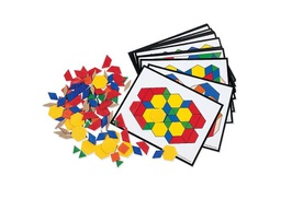 [LERX0335] Pattern Block Activity Set includes 18 double-sided cards (142 pcs)