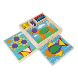 [MD528] Beginner Pattern Blocks Wooden Toys