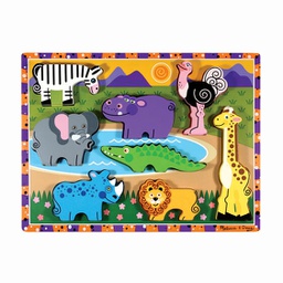 [MD3722] Safari Chunky Puzzle Ages:2+ (8pcs)(7cmx8cm)(2.7''x3'')