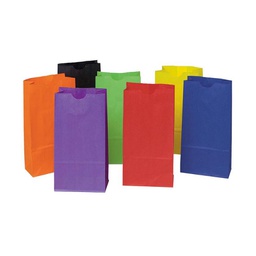 [P0072040] RAINBOW BAGS 4-1/8" X 2-5/8" X 8" MINI ASST BRITE 28CT