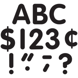 [TCR5376] Black Classic 4&quot; Letters Uppercase Pack (81 pcs total)