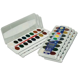 [DIX16016] Oval Pan Water colors paint - Washable - Classic - (16 Color w/Brush)