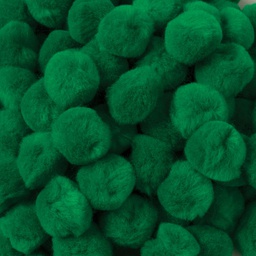 [PAC811008] CREATIVITY STREET POM PONS 1&quot; (2.50cm) KELLY GREEN (100 pcs)