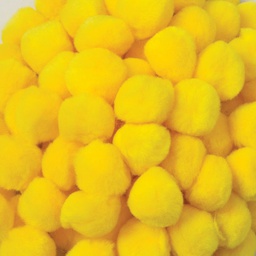 [PAC811013] CREATIVITY STREET POM PONS 1&quot; (2.50cm) YELLOW (100pcs)