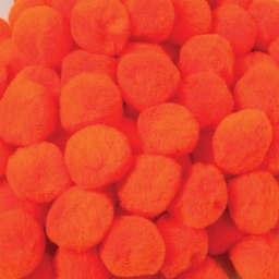 [PAC811014] CREATIVITY STREET POM PONS 1&quot; (2.50cm) ORANGE (100pcs)