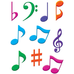 [TCR5417] MUSICAL NOTES ACCENTS  (5.5&quot; x 5.5&quot;) (14cm x14cm) (30/pack)