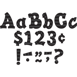 [TCR75262] BLACK SASSY SOLIDS 5&quot; BOLD BLOCK Letters Combo Pack (238 pcs)