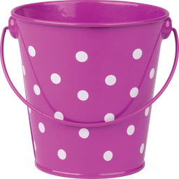 [TCR20826] PURPLE Polka Dots Bucket 4&quot; (10cm)
