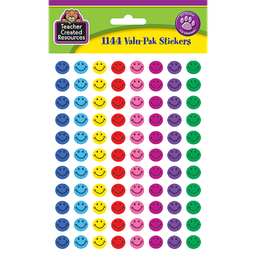 [TCR6633] HAPPY FACE Mini Stickers Valu-Pak (1144/pkg) (0.375"-1cm)
