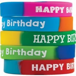 [TCR6571] HAPPY BIRTHDAY FANCY Wristbands (10 pcs) (7.25''-18.4cm)