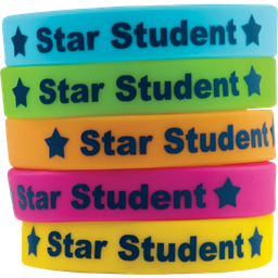 [TCR6548] STAR STUDENT Wristbands (10 pcs) (7.25''-18.4cm)