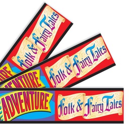 [T85071] LITERARY GENRES BORDER  (35.5'x2.75")(10.8mx7cm)