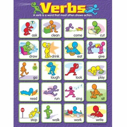 [T38131] Verbs Chart 17" x 22"  (43cm x 56cm)