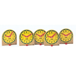 [J209041] ORIGINAL MINI CLOCKS 12-PK WOOD (4.1&quot; x 4.5&quot;)(10.4cmx11.4cm)