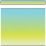 [TCR3931] Aqua and Lime Color Wash Straight Border Trim  (3''x35'')(7.6cmx88.9cm) total length of 35'(10.6m) (12 strips)
