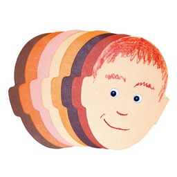 [RC92001 ] FACE PADS (100 sheets) 5''x8” (13 x 20 cm), 6 rich skin tones