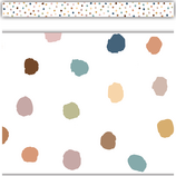 [TCR7165] Everyone is Welcome Painted Dots Straight Border Trim (3''x35'')(7.6cmx88.9cm) total (35'=10.6m) (12pcs)