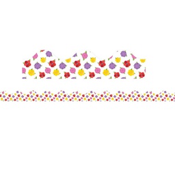 [EU845663] A TEACHABLE TOWN FLORAL DECO TRIM (12strips)(2.25&quot;x37&quot;)(5.7cmx94cm)