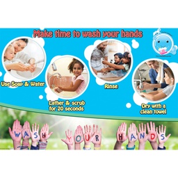 [ASH91104] CHART MAKE TIME TO WASH YOUR HANDS (13''x19'')(33cmx48.2cm)