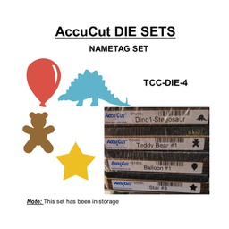 [TCC-DIE-SET-4] ACCUCUT  DIE SET (4) NAMETAGS SET (4 DIES)